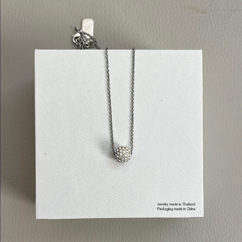 Swarovski Silver Ball Necklace